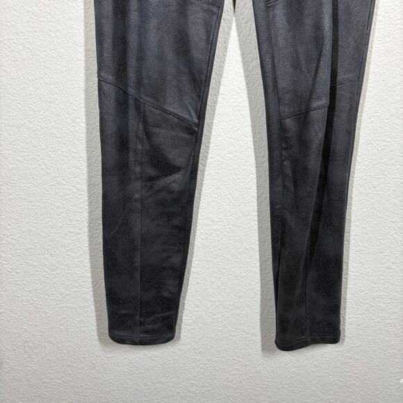 Oggi 5 Womens Size Medium Lola Faux Leather Pants Gray Skinny Pull On France - Picture 4 of 8